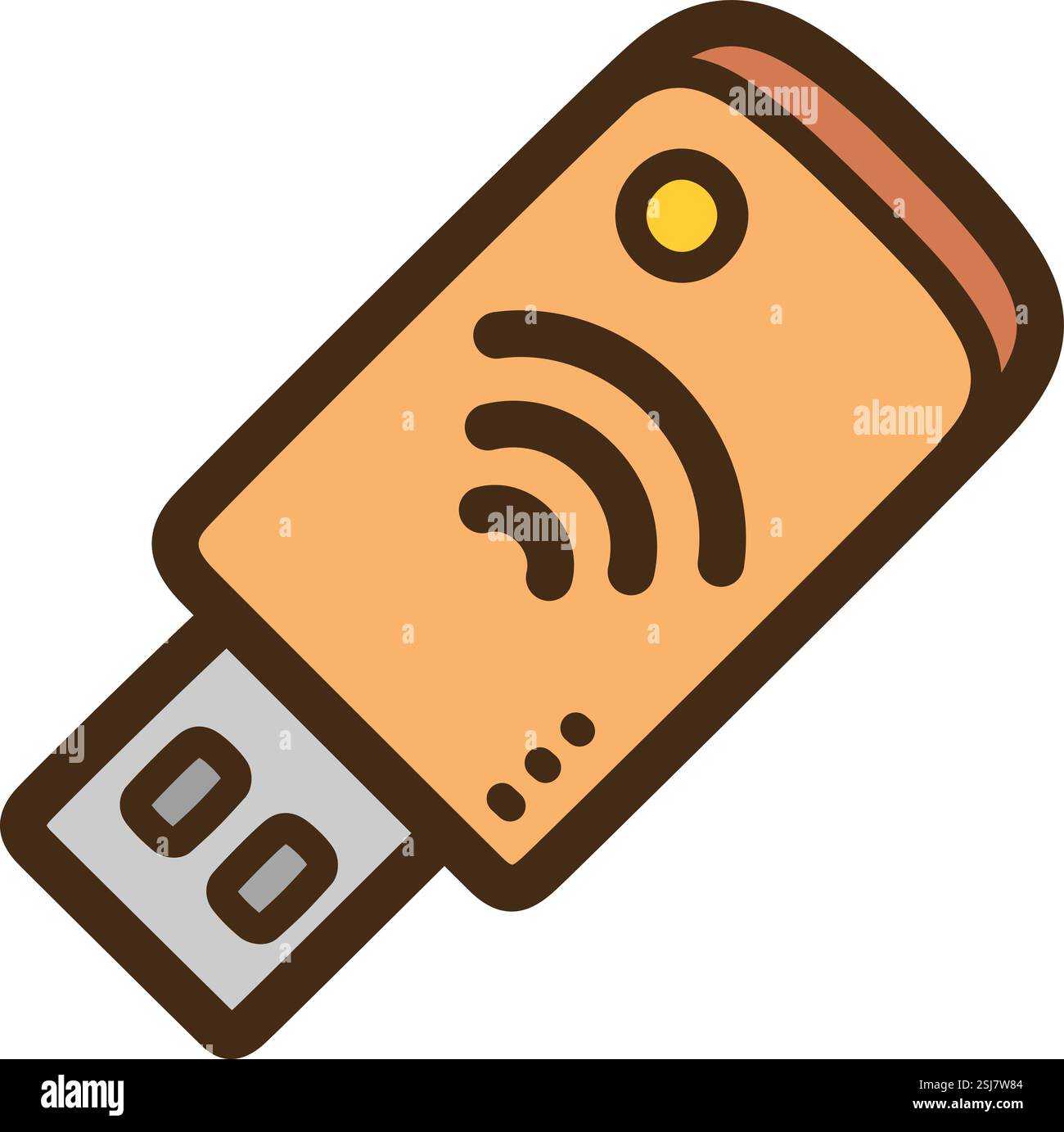 Illustration et graphique vectorielle de dongle USB. Fait partie de la catégorie électronique. Illustration de Vecteur