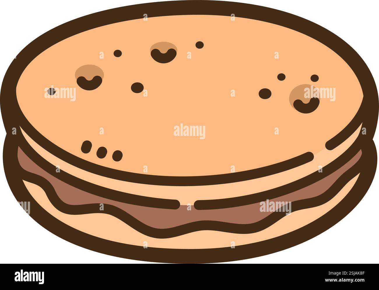Illustration et graphique de doodle vectoriel dorayaki. Fait partie de la catégorie restauration rapide. Illustration de Vecteur
