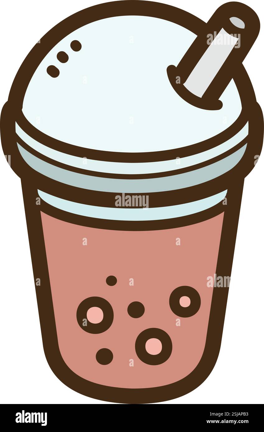 Illustration et graphique de doodle vecteur de thé à bulles. Fait partie de la catégorie aliments et boissons. Illustration de Vecteur