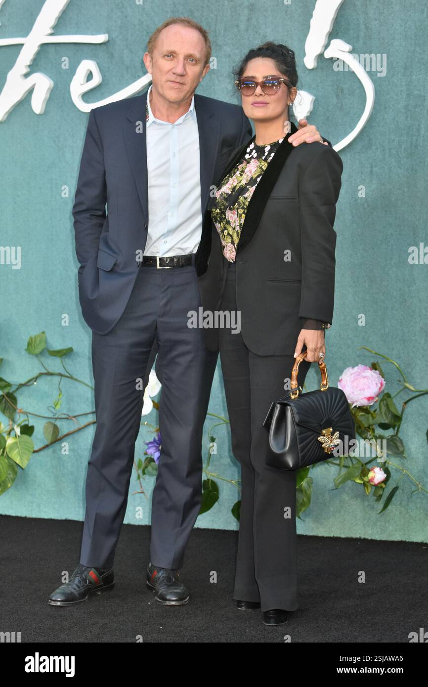 Salma Hayek, Francois-Henri Pinault, 'mère !' - Première britannique, Odeon Leicester Square, Londres, Royaume-Uni Banque D'Images