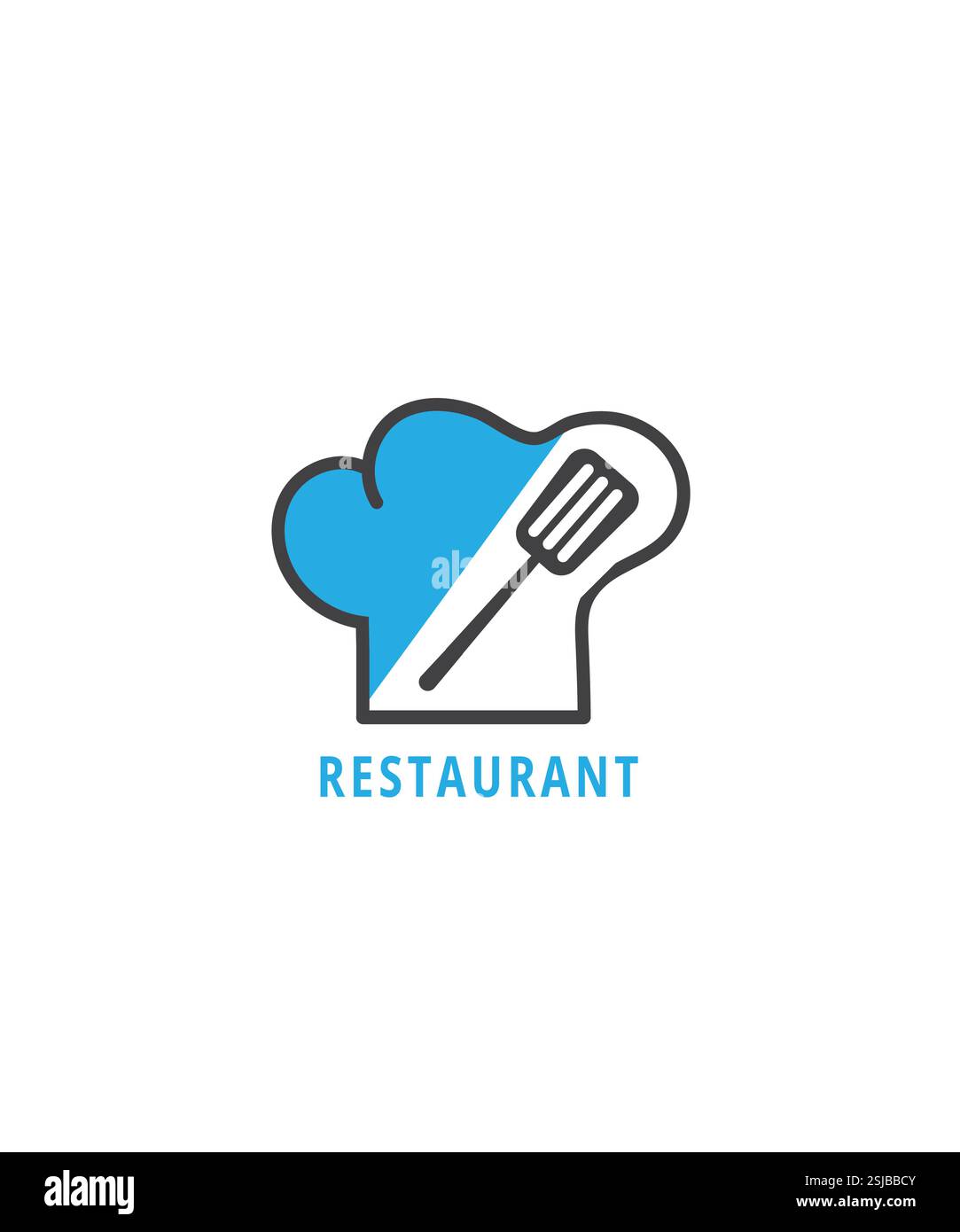 Conception de logo de chapeau de chef, vecteur de conception de logo de restaurant de chef Illustration de Vecteur