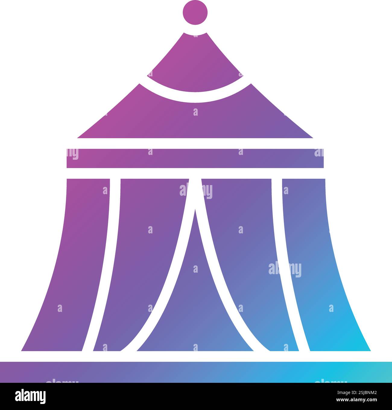 Illustration de conception d'icône de vecteur de tente de cirque Illustration de Vecteur