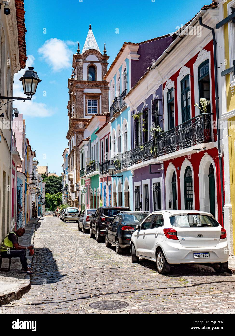 03.02.2025 Salvador de Bahia, Brésil. Architecture colorée à Rua do Paso Banque D'Images