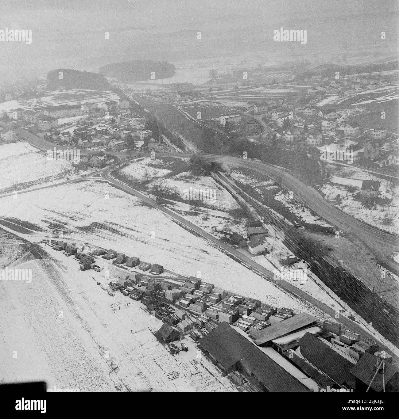 --- Kloten, Luftaufnahme ; 1957#Kloten, photographie aérienne ; 1957- RDB PAR DUKAS Banque D'Images