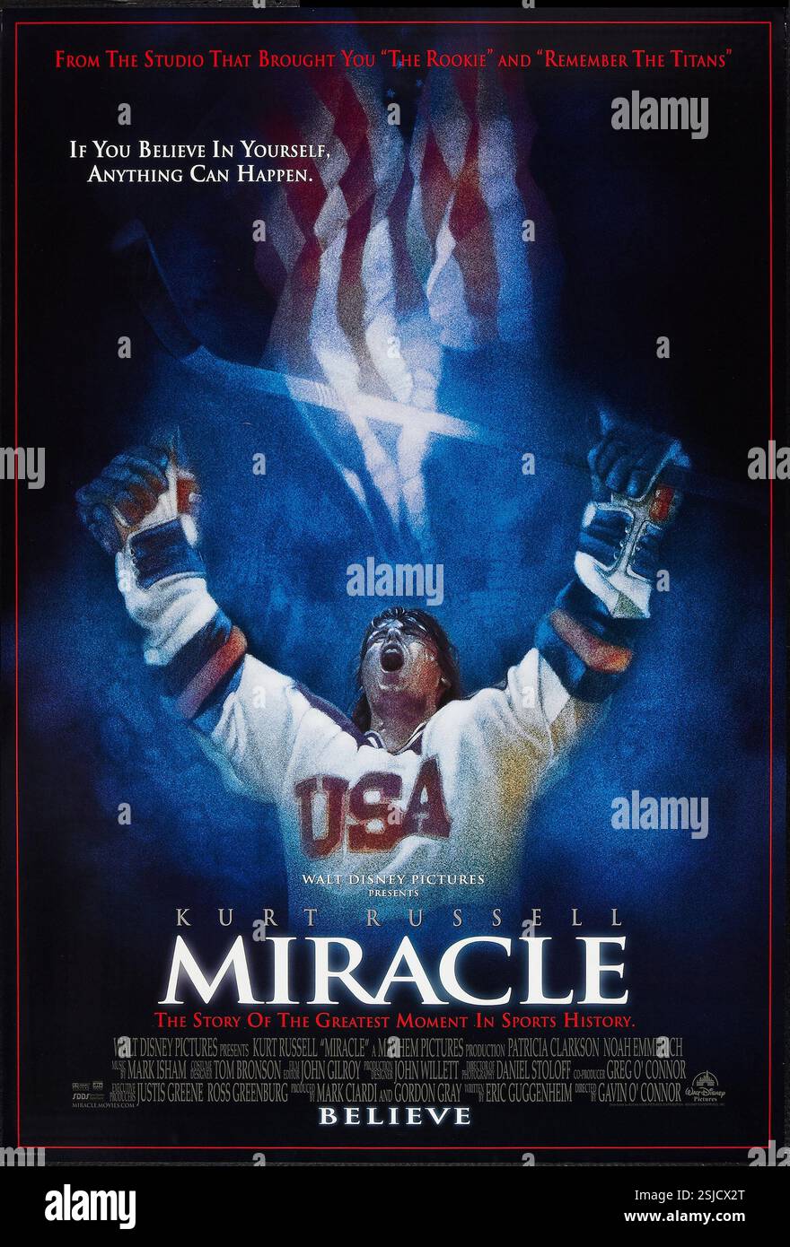 Année miracle : 2004 Canada / USA réalisateur : Gavin O'Connor Eddie Cahill affiche américaine Banque D'Images