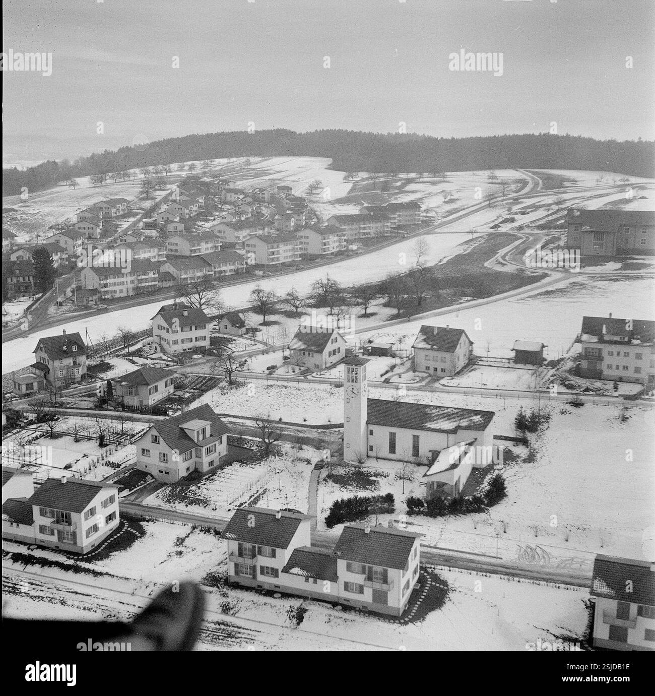 --- Kloten, Luftaufnahme ; 1957#Kloten, photographie aérienne ; 1957- RDB PAR DUKAS Banque D'Images