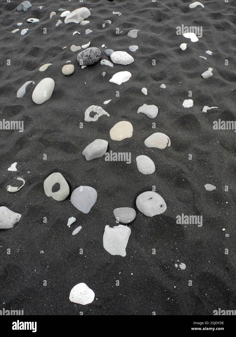 Galets sur une plage en Islande Banque D'Images