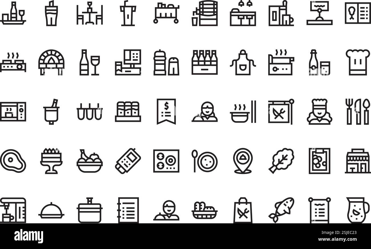 Collection d'icônes vectorielles de haute qualité avec contour modifiable. Idéal pour les projets professionnels et créatifs. Illustration de Vecteur