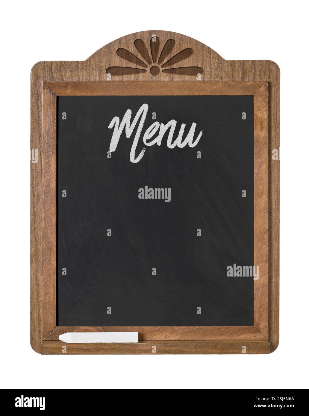 Tableau noir avec le menu inscription Banque D'Images