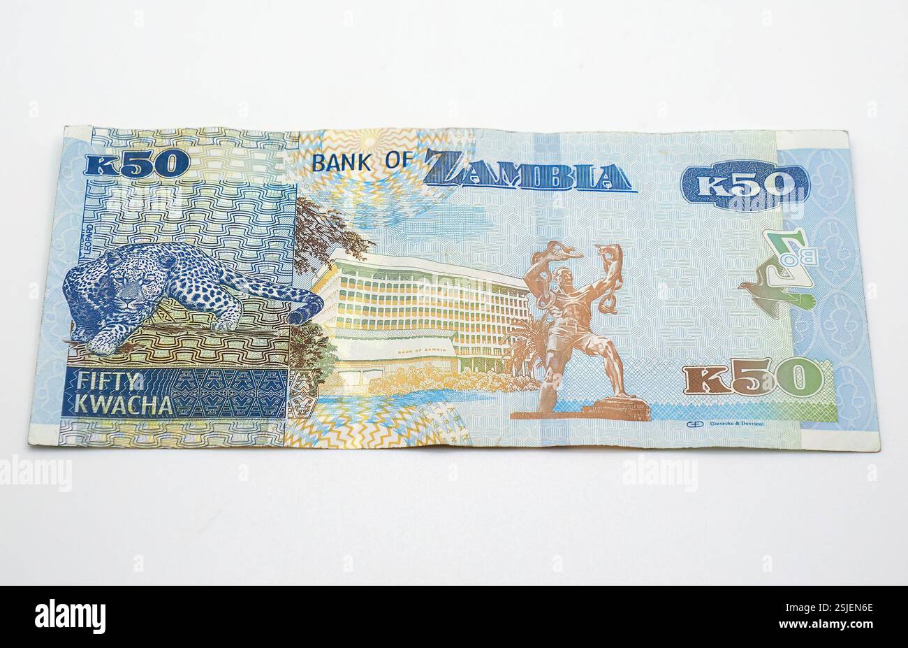 Billet de cinquante (50) kwacha zambiens, Zambie, Afrique Banque D'Images