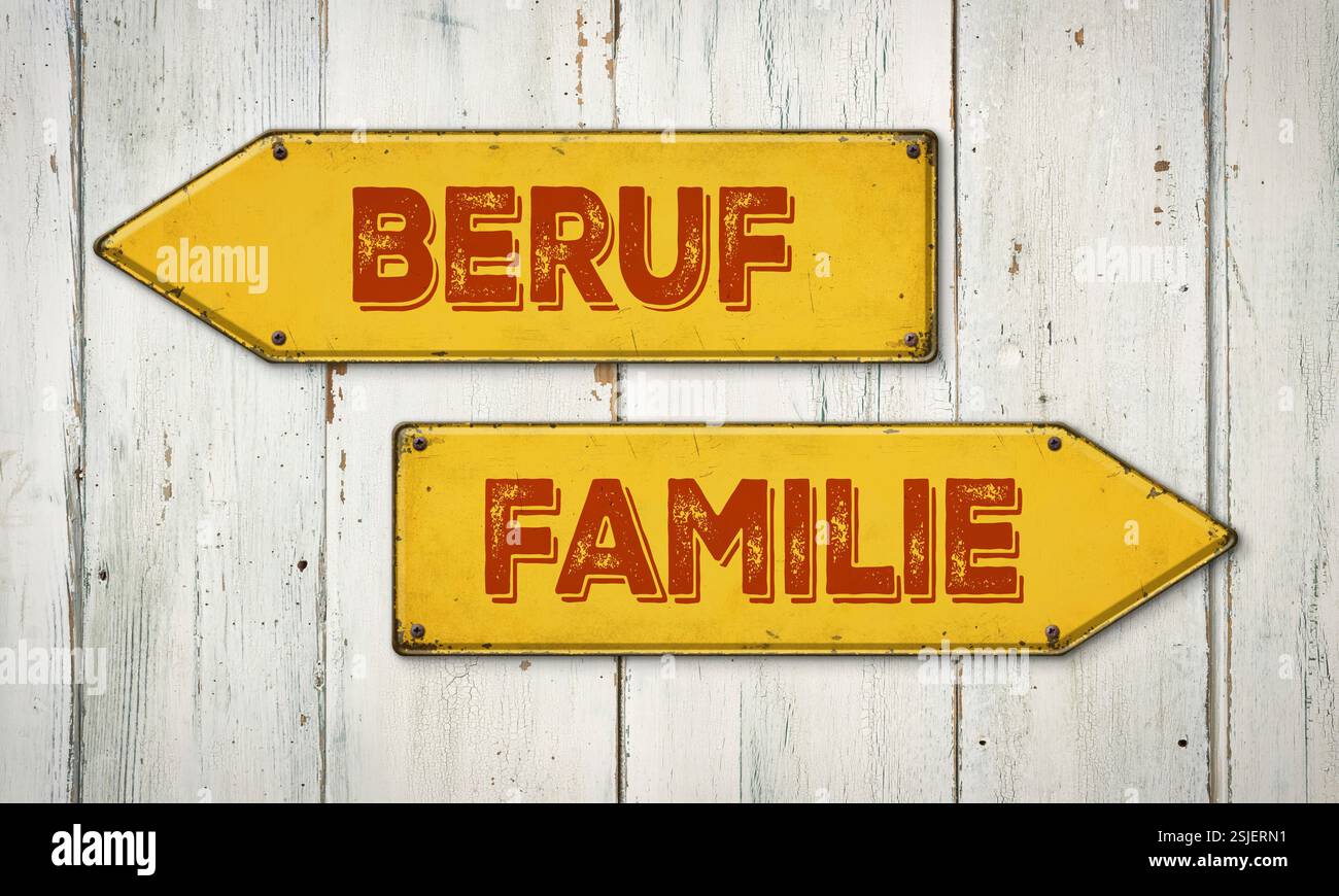 Guide - carrière ou famille Banque D'Images