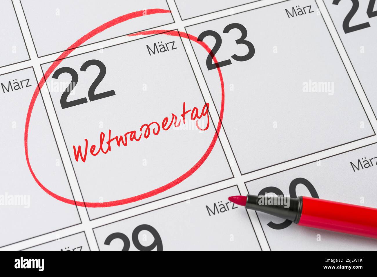 22 mars - Journée mondiale de l'eau Banque D'Images