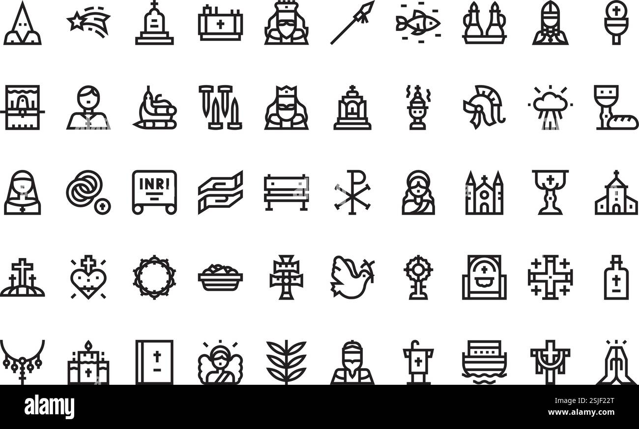 Collection d'icônes vectorielles de haute qualité avec contour modifiable. Idéal pour les projets professionnels et créatifs. Illustration de Vecteur