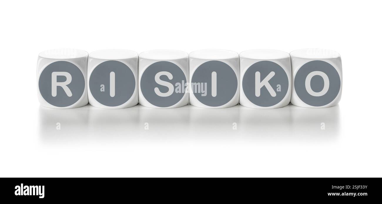 Cubes de lettres sur un fond blanc - risque Banque D'Images