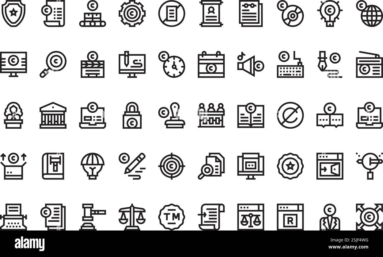 Collection d'icônes vectorielles de haute qualité avec contour modifiable. Idéal pour les projets professionnels et créatifs. Illustration de Vecteur