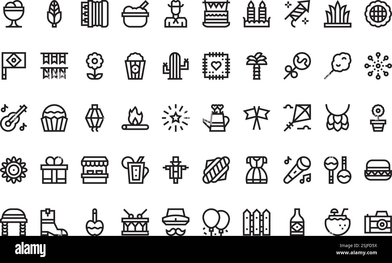 Collection d'icônes vectorielles de haute qualité avec contour modifiable. Idéal pour les projets professionnels et créatifs. Illustration de Vecteur