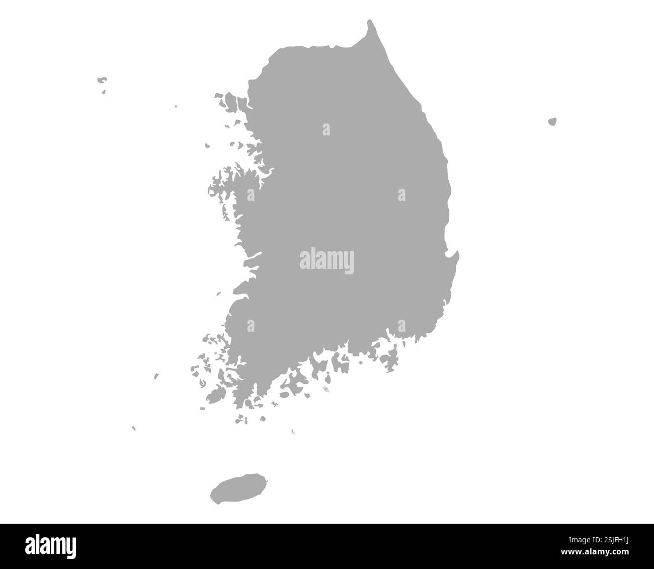 La carte de Corée du Sud Banque D'Images