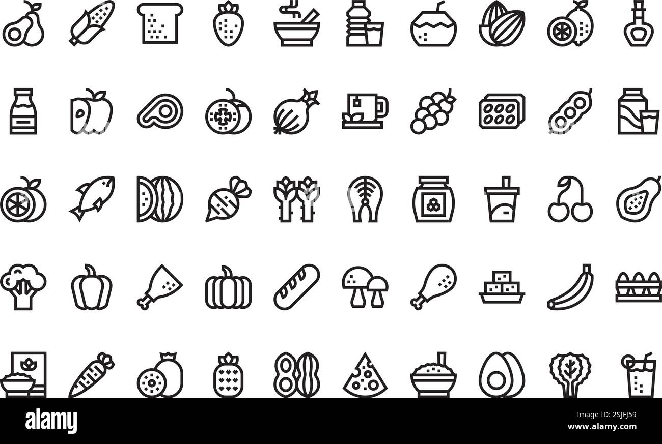 Collection d'icônes vectorielles de haute qualité avec contour modifiable. Idéal pour les projets professionnels et créatifs. Illustration de Vecteur