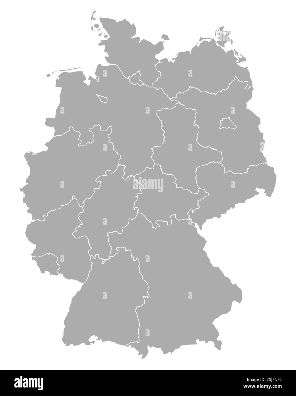 Carte de l’Allemagne Banque D'Images