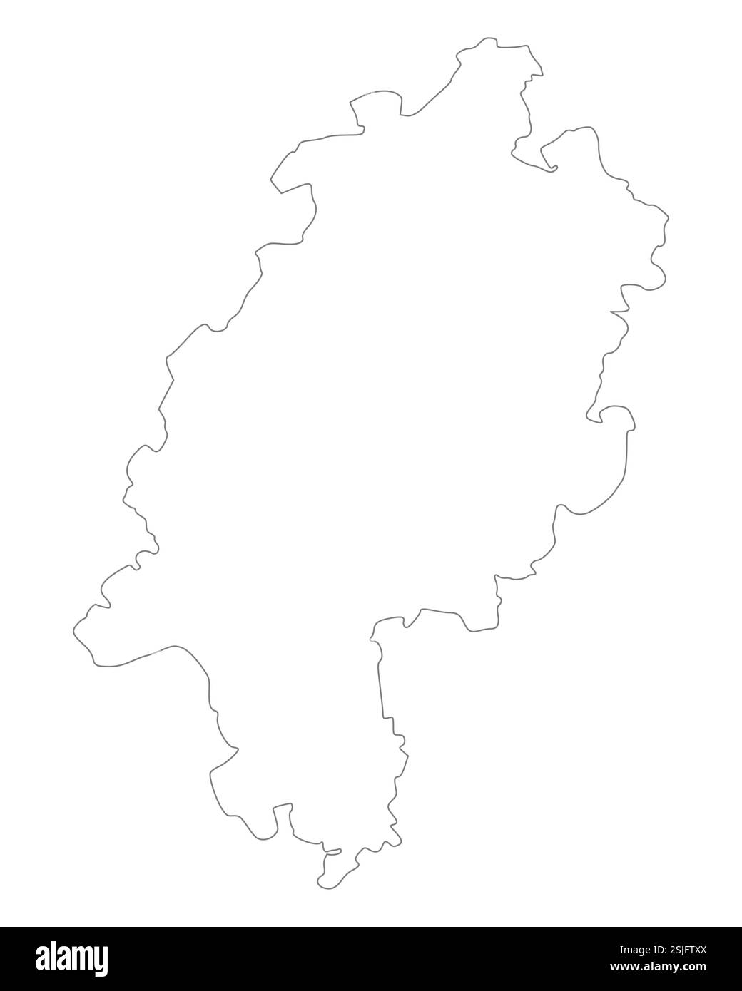 Carte de Hesse Banque D'Images