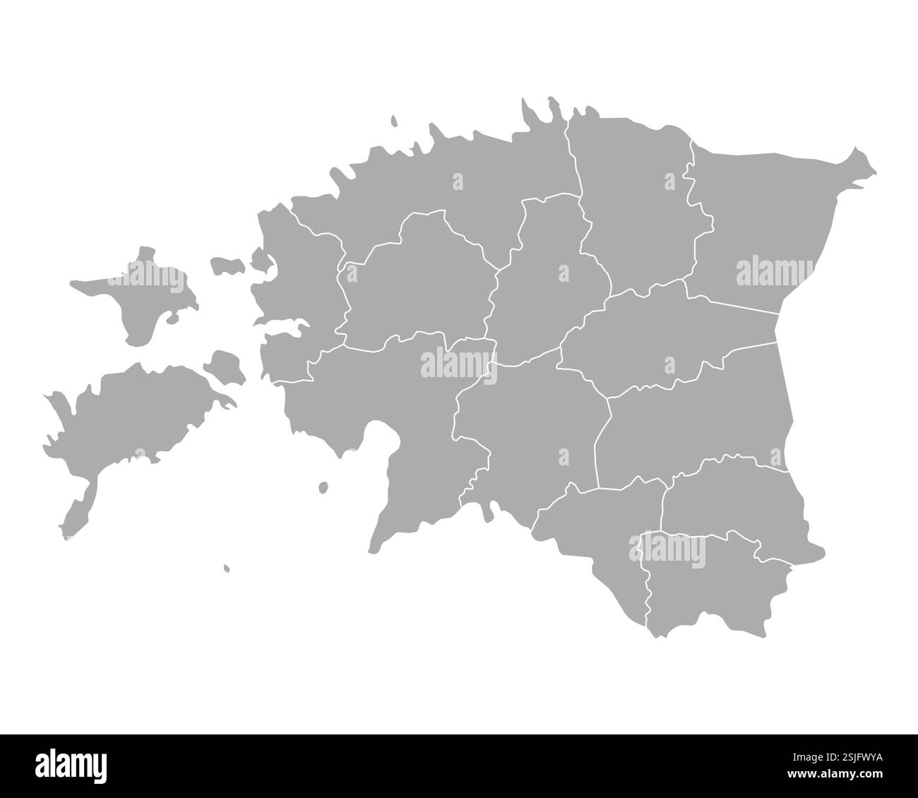 Carte de l’Estonie Banque D'Images