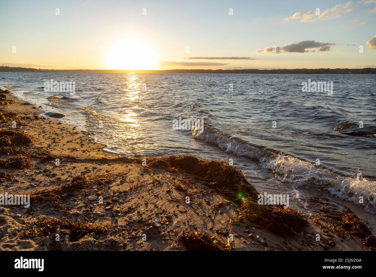 Vallée de printemps, Glücksburg, eau et vagues, plage Banque D'Images
