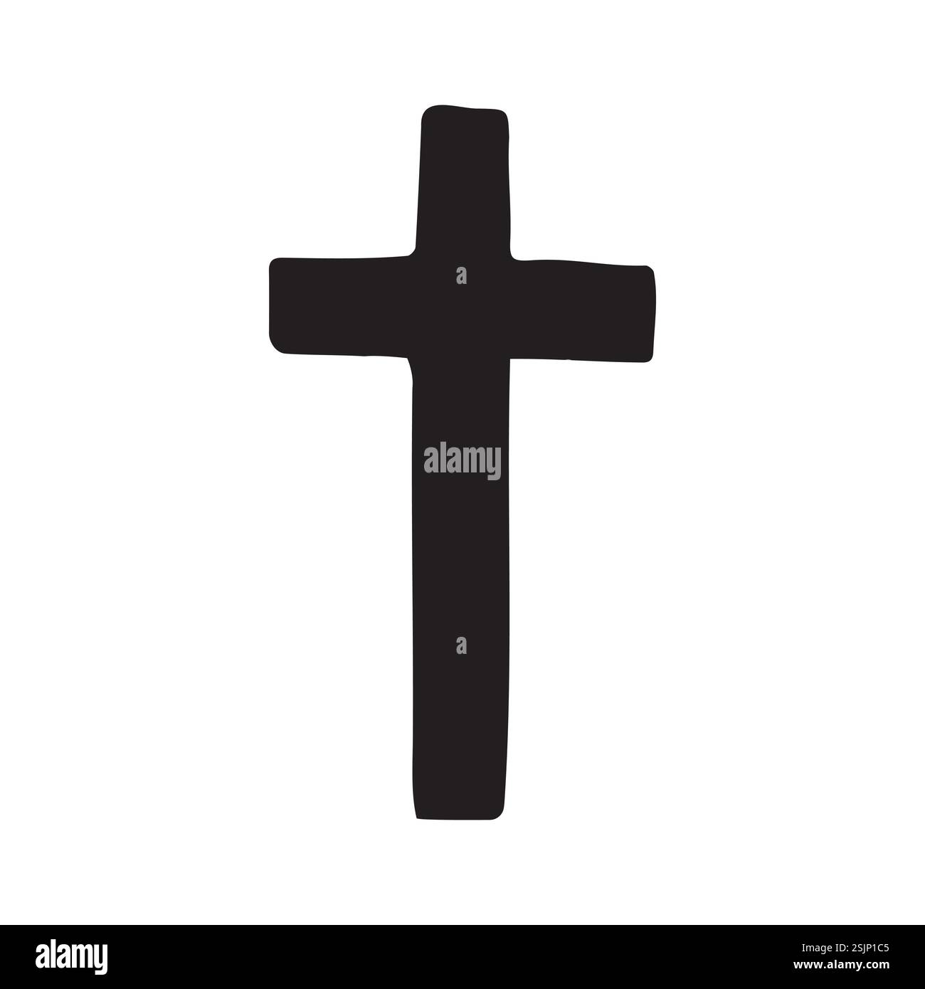 Silhouette croisée dessinée à la main de vecteur isolée sur fond blanc Illustration de Vecteur