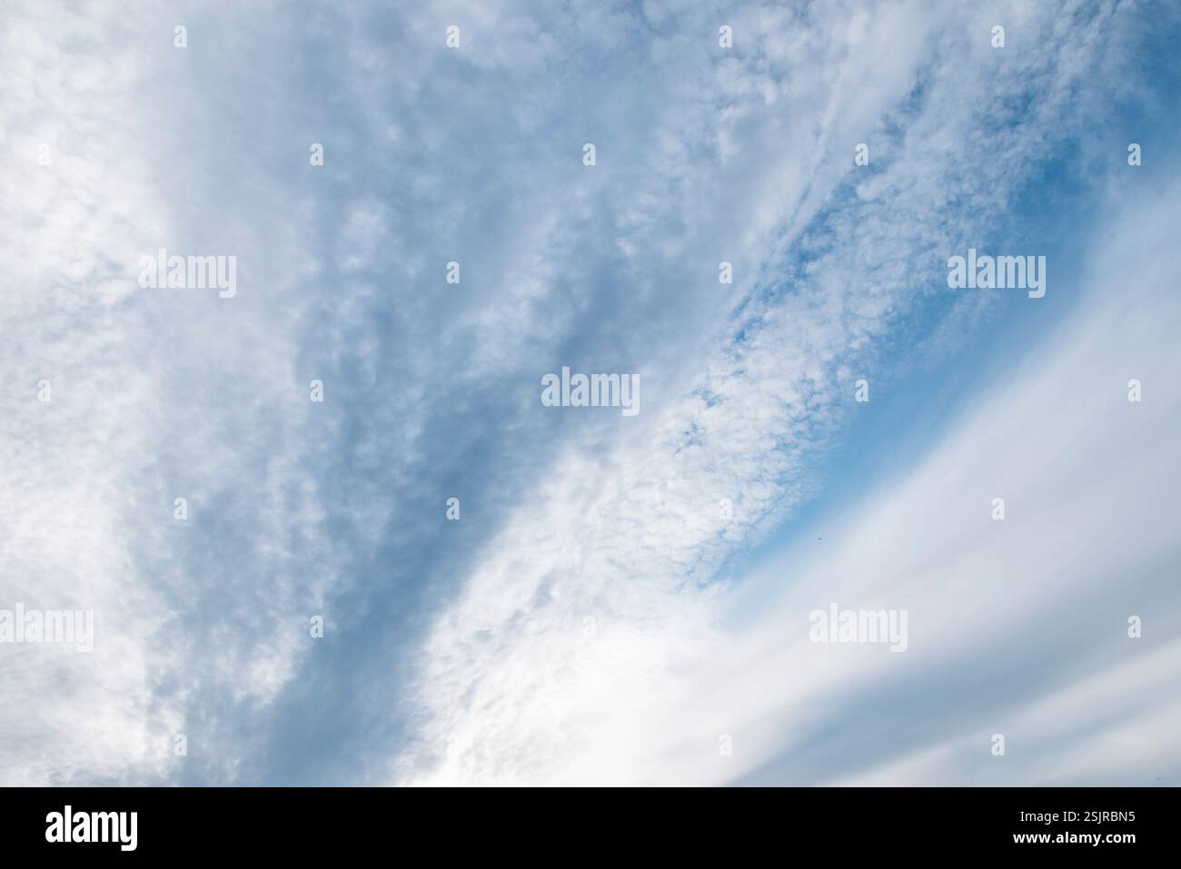 Péninsule de Holnis, ciel avec motif nuageux, Altocumulus floccus Banque D'Images