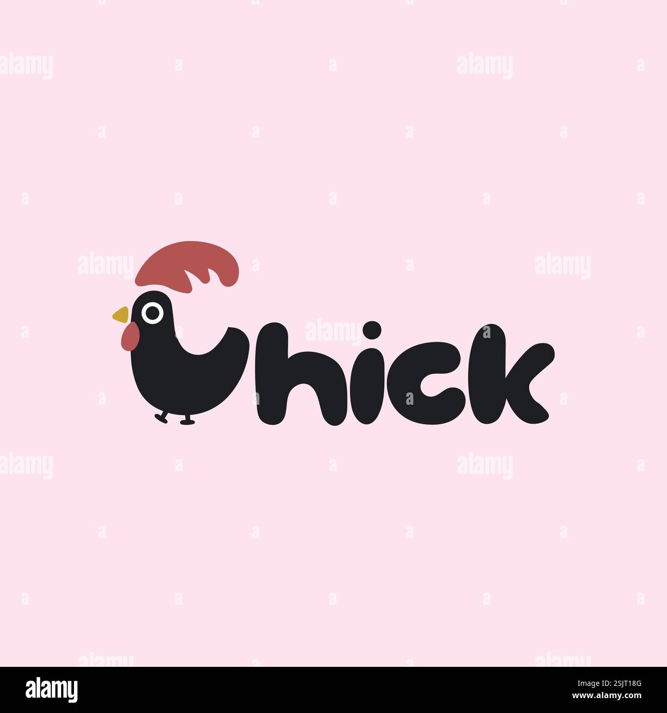 Illustration vectorielle de dessin animé mignon poussin Illustration de Vecteur