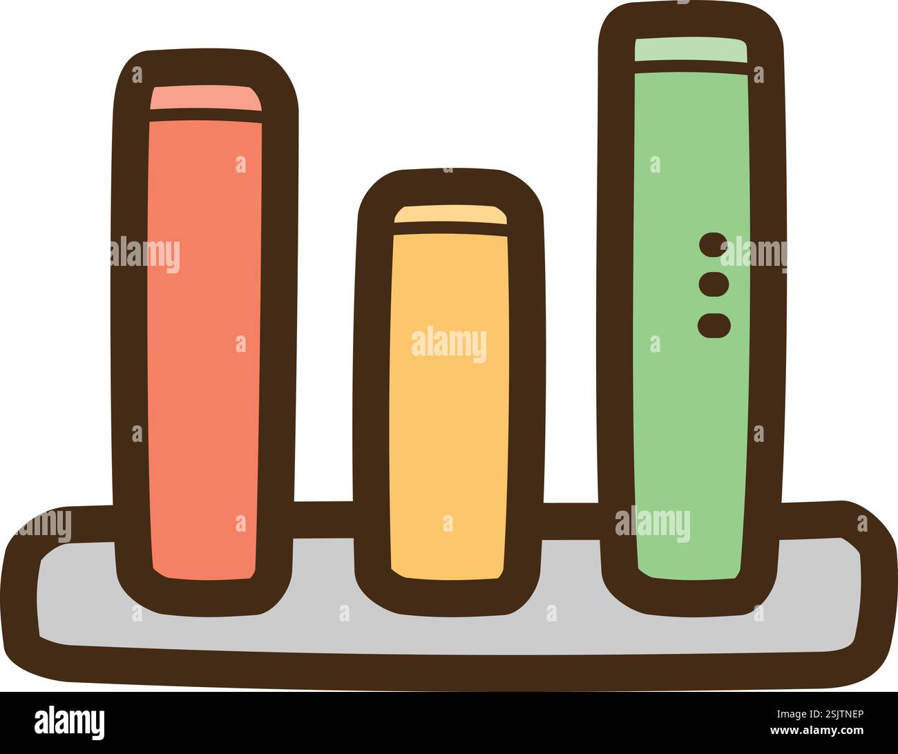 Graphique vectoriel de graphique à colonnes Doodle illustration et graphique. Partie du graphique et de la catégorie de graphique. Illustration de Vecteur