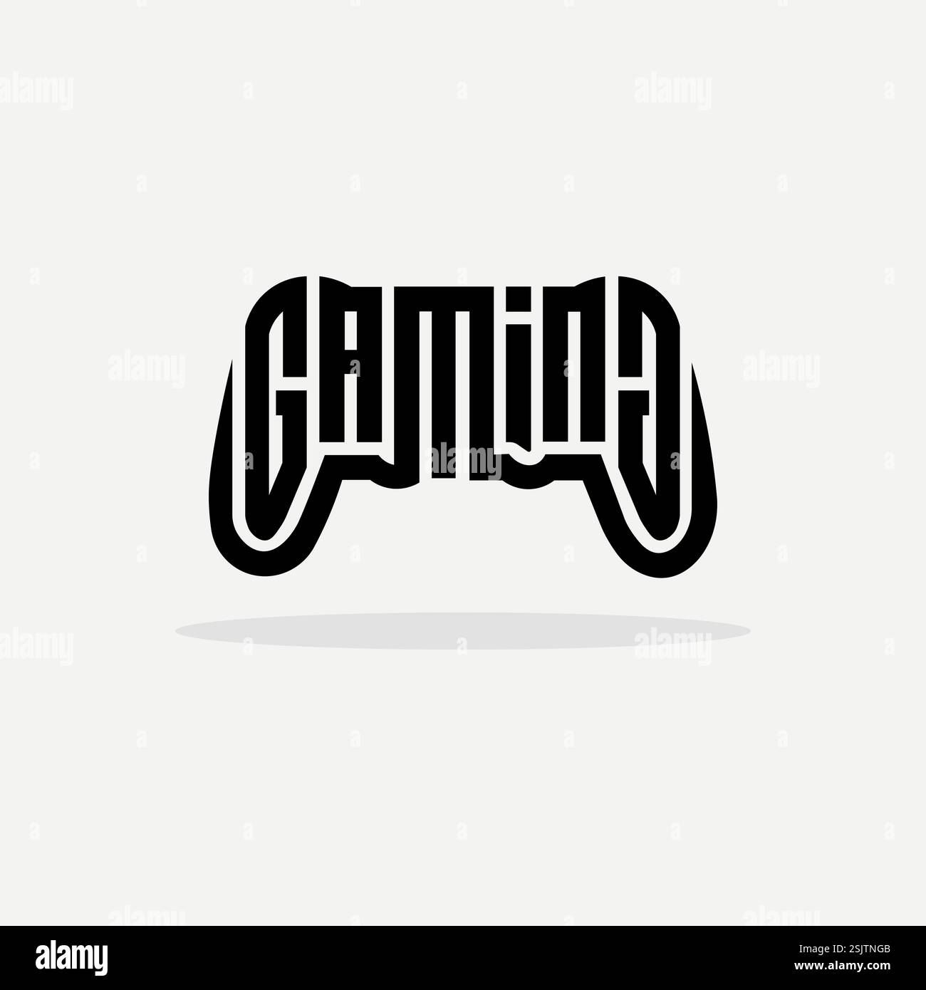 Design de texte minimal pour les jeux vectoriels Illustration de Vecteur