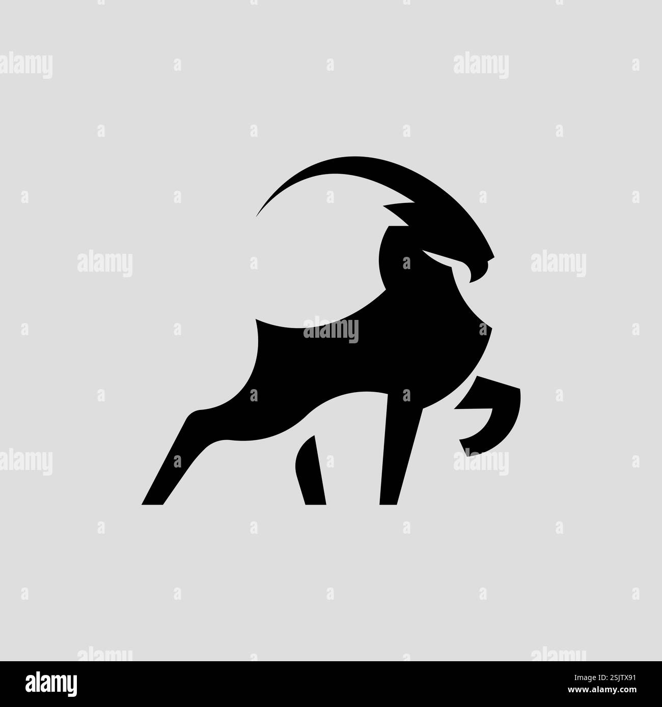 Illustration vectorielle de chèvre noire mignonne Illustration de Vecteur