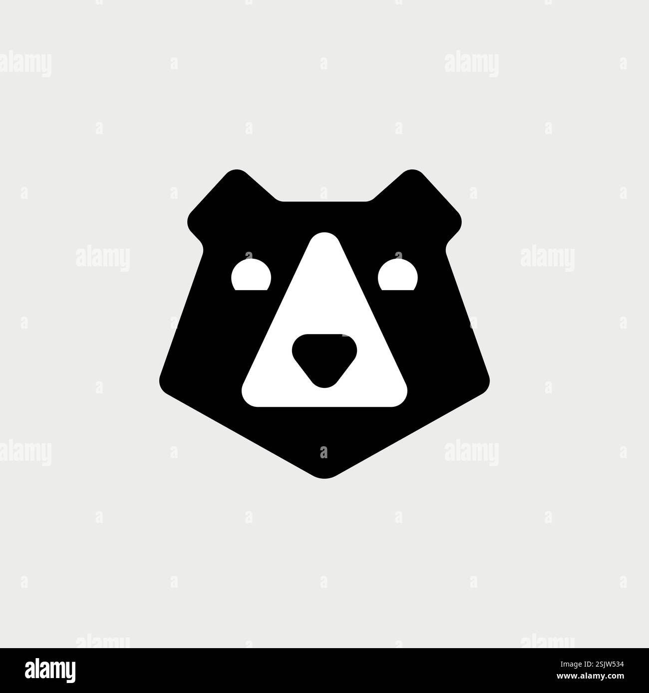 Illustration vectorielle du logo d'ours mignon Illustration de Vecteur