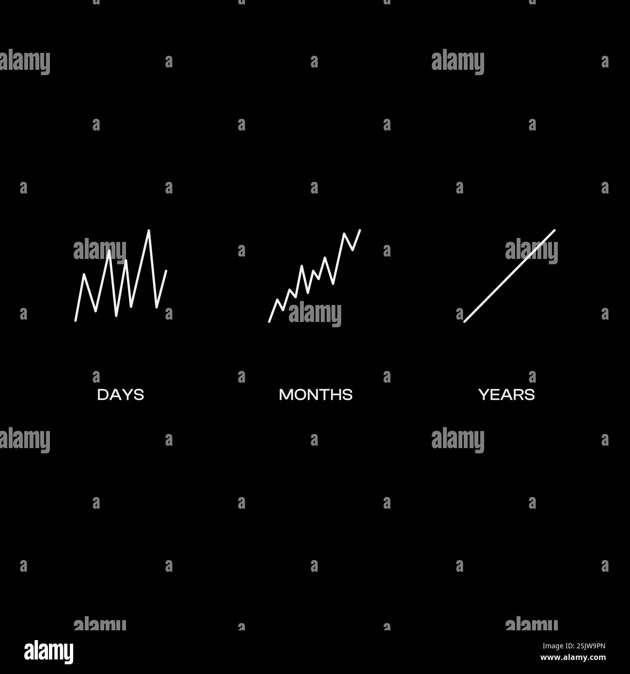 Illustration vectorielle de la motivation prend du temps poster Illustration de Vecteur