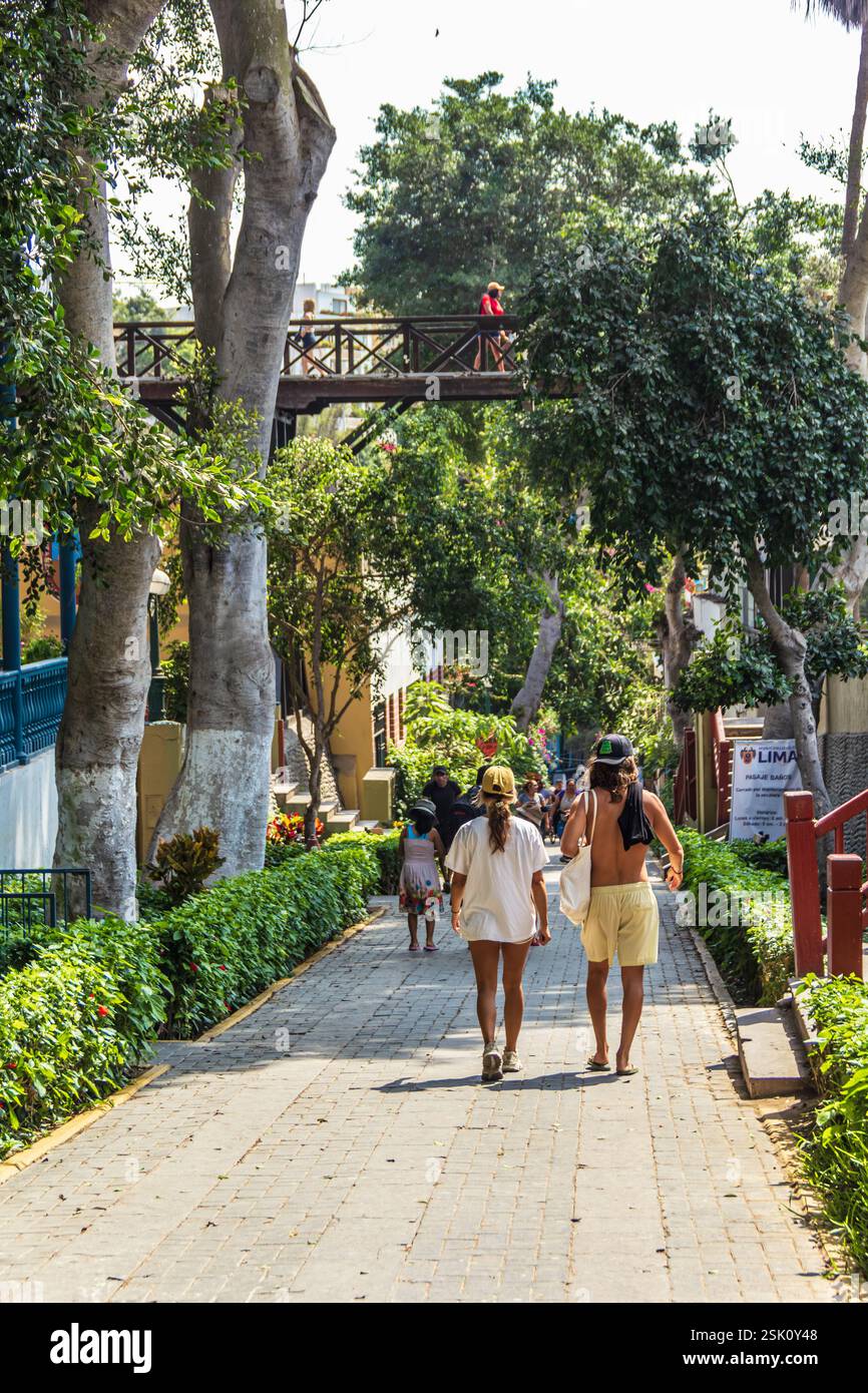 'Bajada de los Baños', Barranco District - Lima, Pérou Banque D'Images