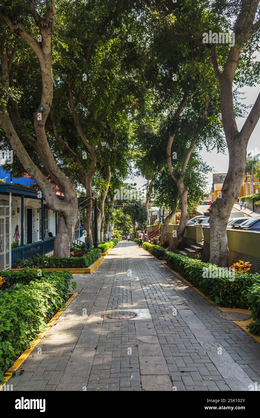 'Bajada de los Baños', Barranco District - Lima, Pérou Banque D'Images