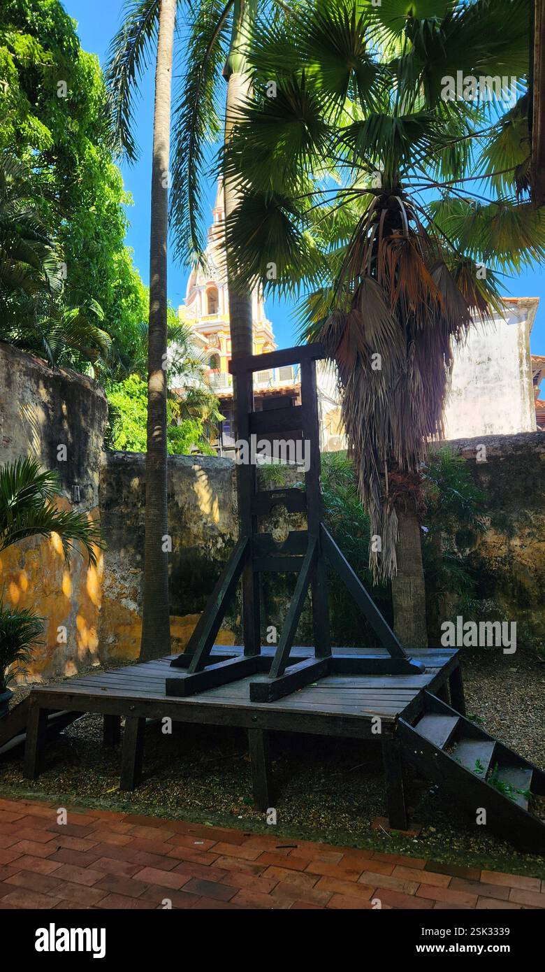 Colombie vieille ville de Carthagène - Museo Historico de Cartagena de Indias - Musée de Carthagène de Indias - Image de stock capturée avec un smartphone