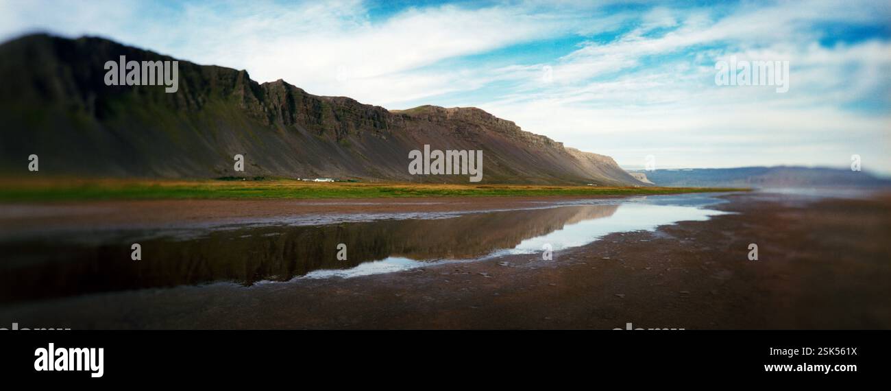 Vue panoramique sur Westfjords, Islande Banque D'Images