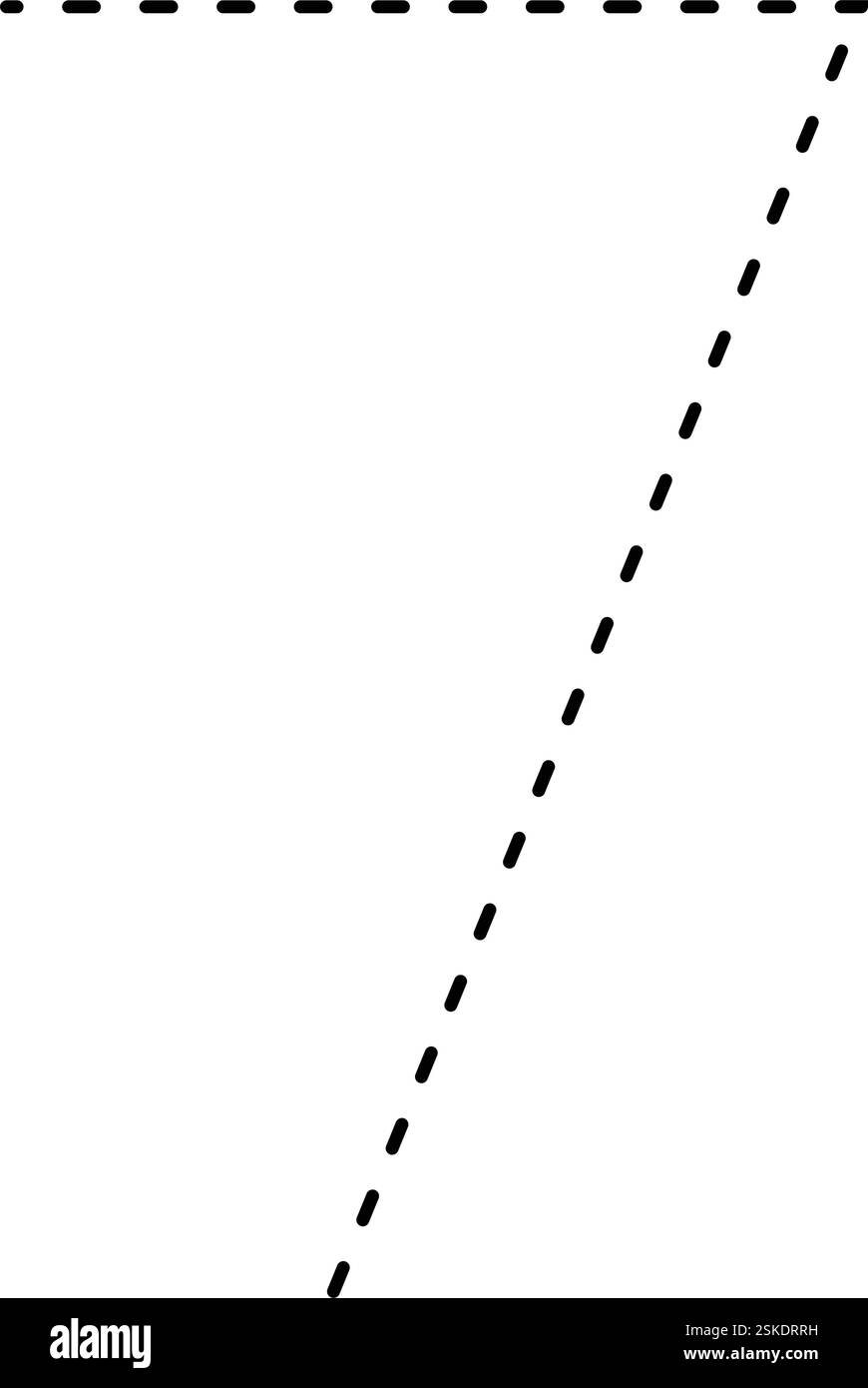 Numéro de traçage 7 préécriture ligne pointillée élément de feuille de calcul mathématique pour les enfants de maternelle et d'âge préscolaire pour l'activité de pratique de l'écriture manuscrite Illustration de Vecteur