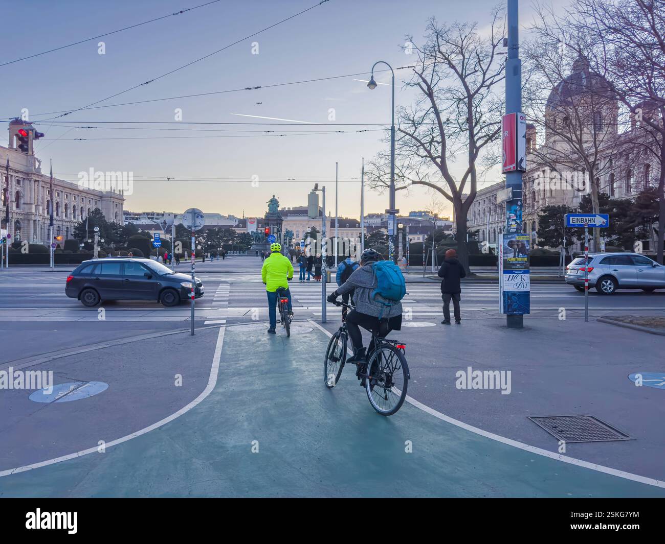 La Maria-Theresien-Platz, entre Kunsthistorisches et Musée d'histoire naturelle à Vienne, Autriche, le 30 janvier 2025. (CTK photo/Libor Sojka) Banque D'Images