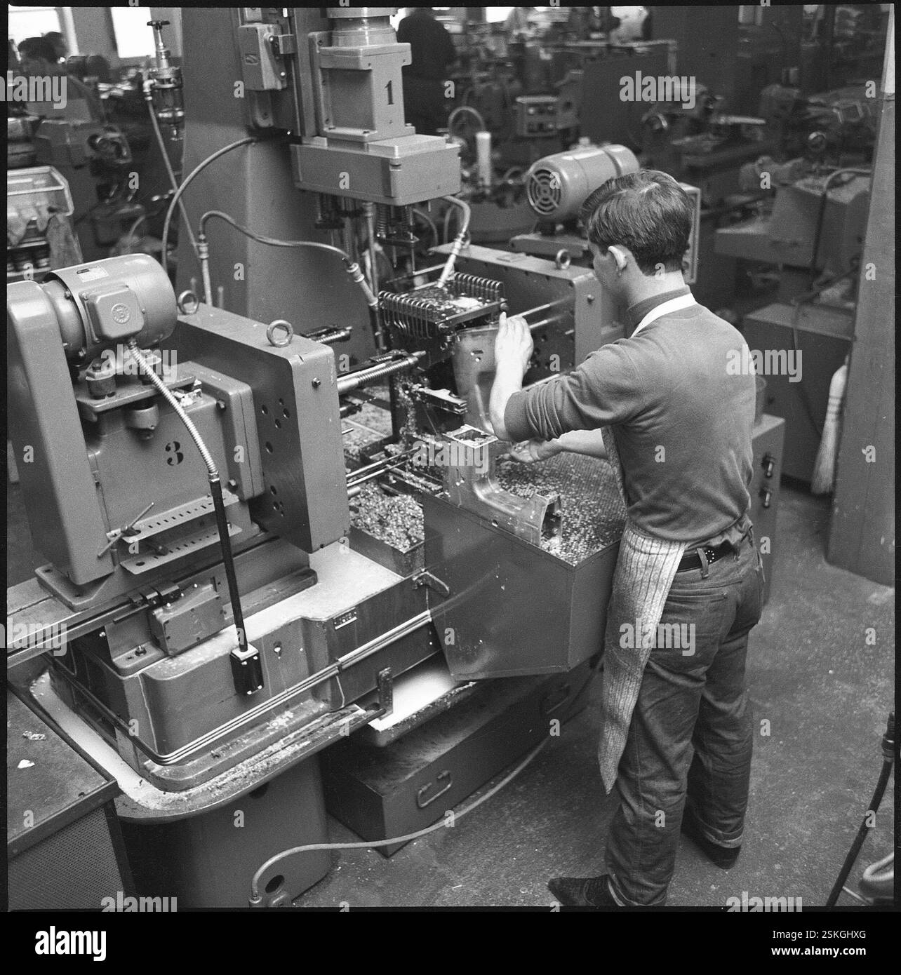 --- Nähmaschinenfabrik BERNINA à Steckborn, vers 1960#production de machine à coudre, marque de commerce 'BERNINA' à Steckborn, vers 1960- RDB PAR DUKAS Banque D'Images