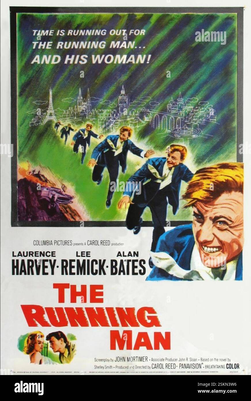THE RUNNING MAN 1963 Columbia Pictures film avec Lee Remick, Laurence Harvey et Alan Bates Banque D'Images