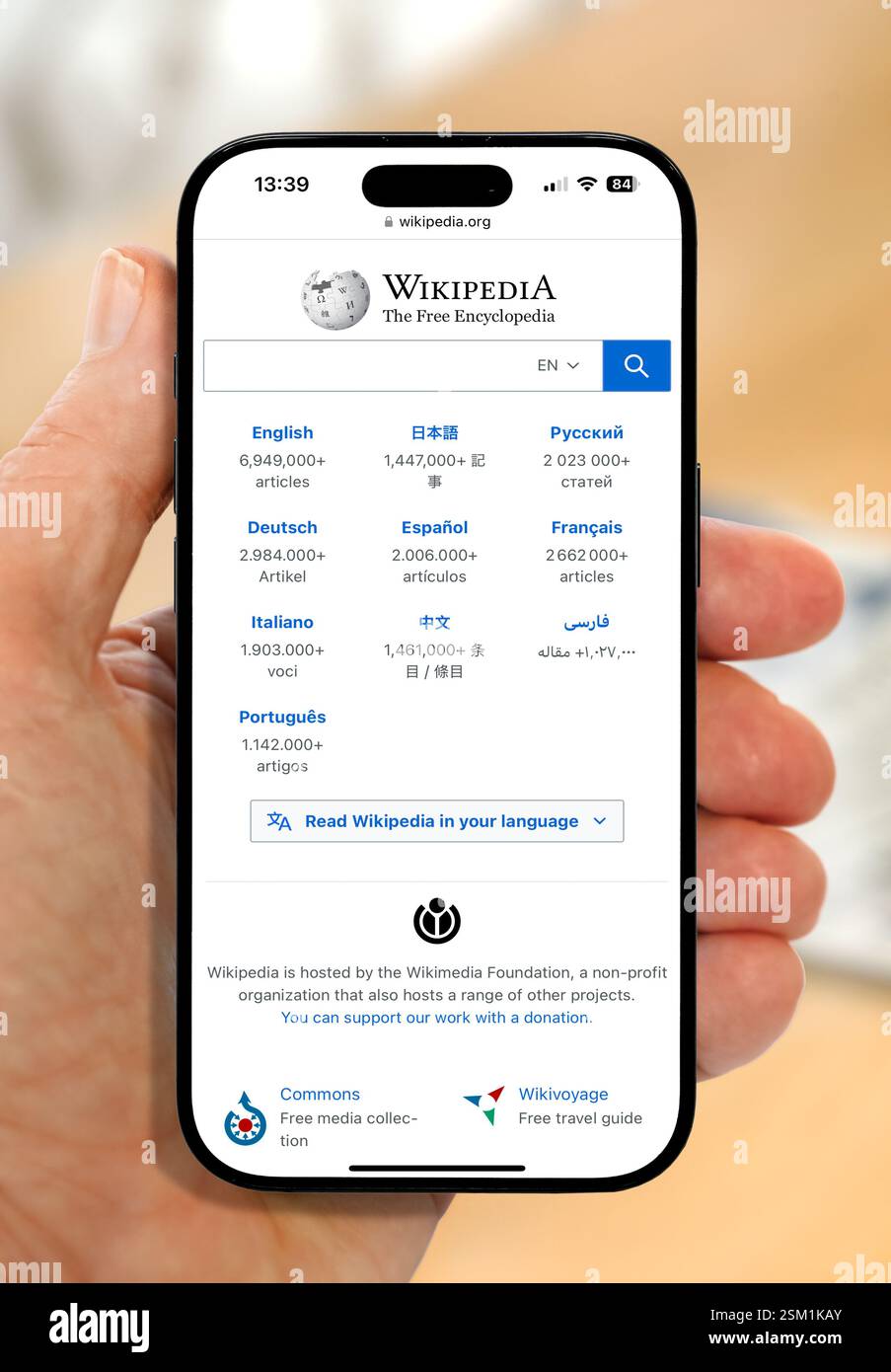 Application Wikipédia sur un iPhone 16 plus Banque D'Images