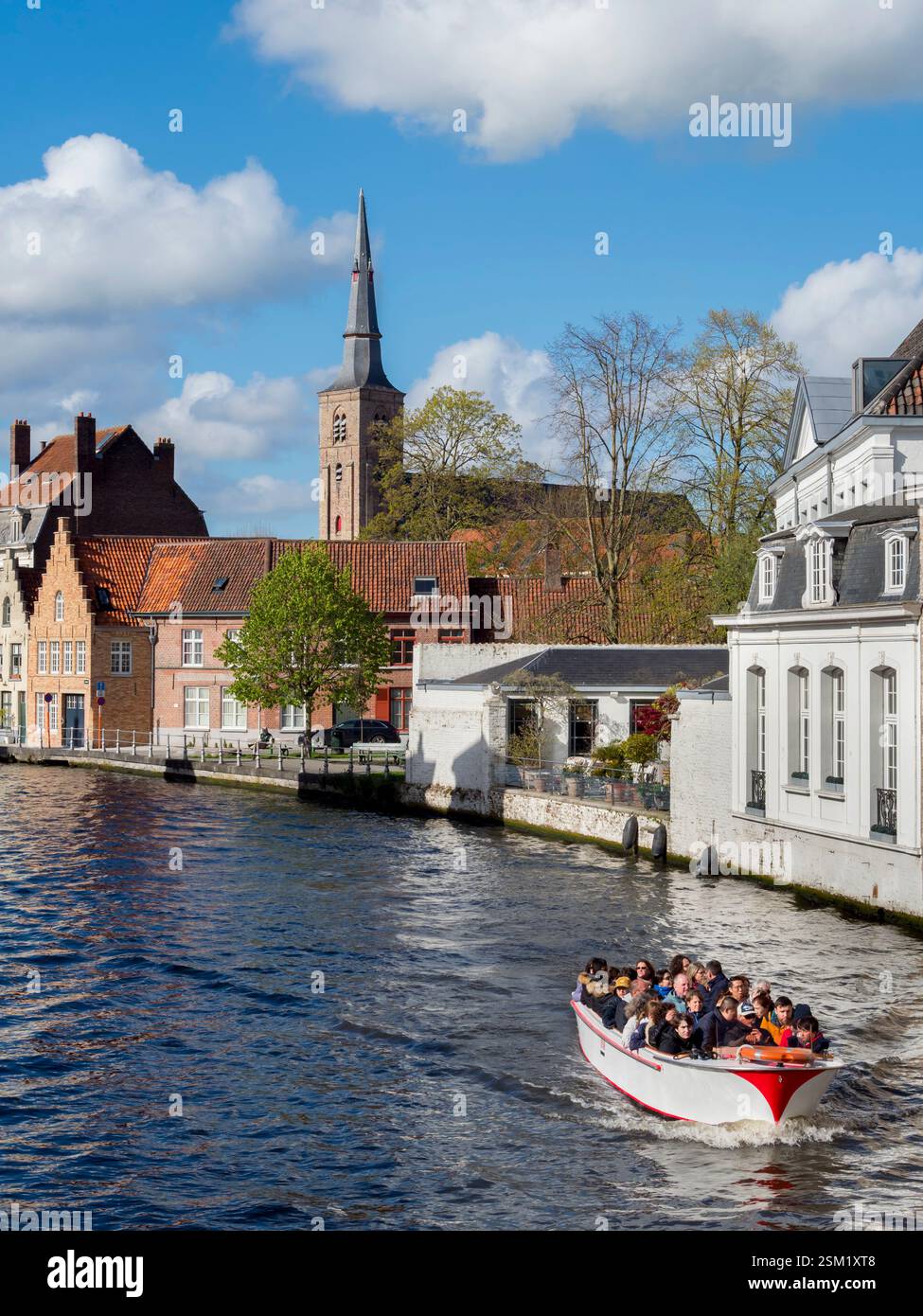 Belgique, Bruges, Bruges, scène canal Banque D'Images