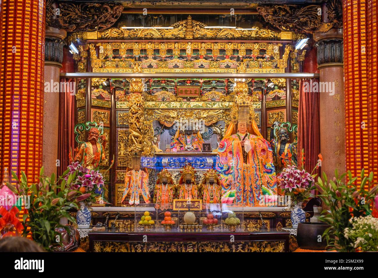 Temple de Tianhou, Chengdu Road, district de Wanhua, Ximending, Taipeh, Taiwan Banque D'Images