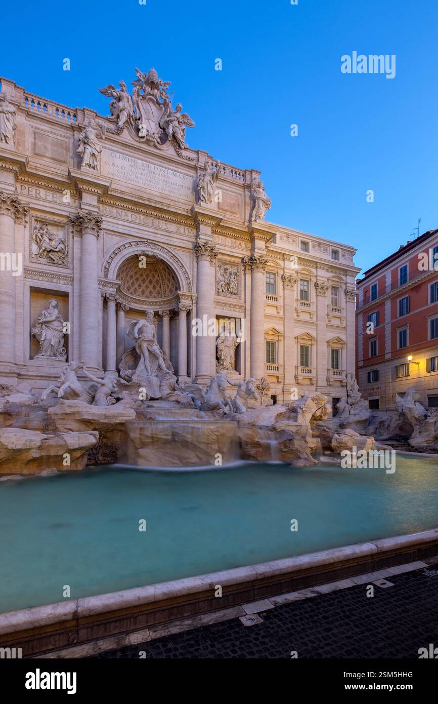 Fontaine de Trevi. Videz la fontaine de Trevi. Rome, Italie Banque D'Images