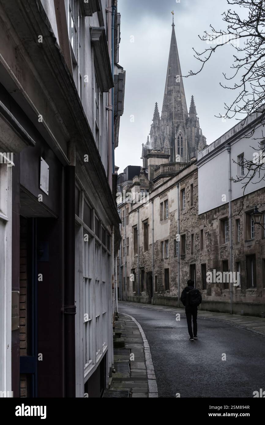 Oxford, Angleterre - Oriel Street est une rue étroite mais historique qui s'étend entre High Street au nord et Oriel Square au sud dans le centre de O. Banque D'Images