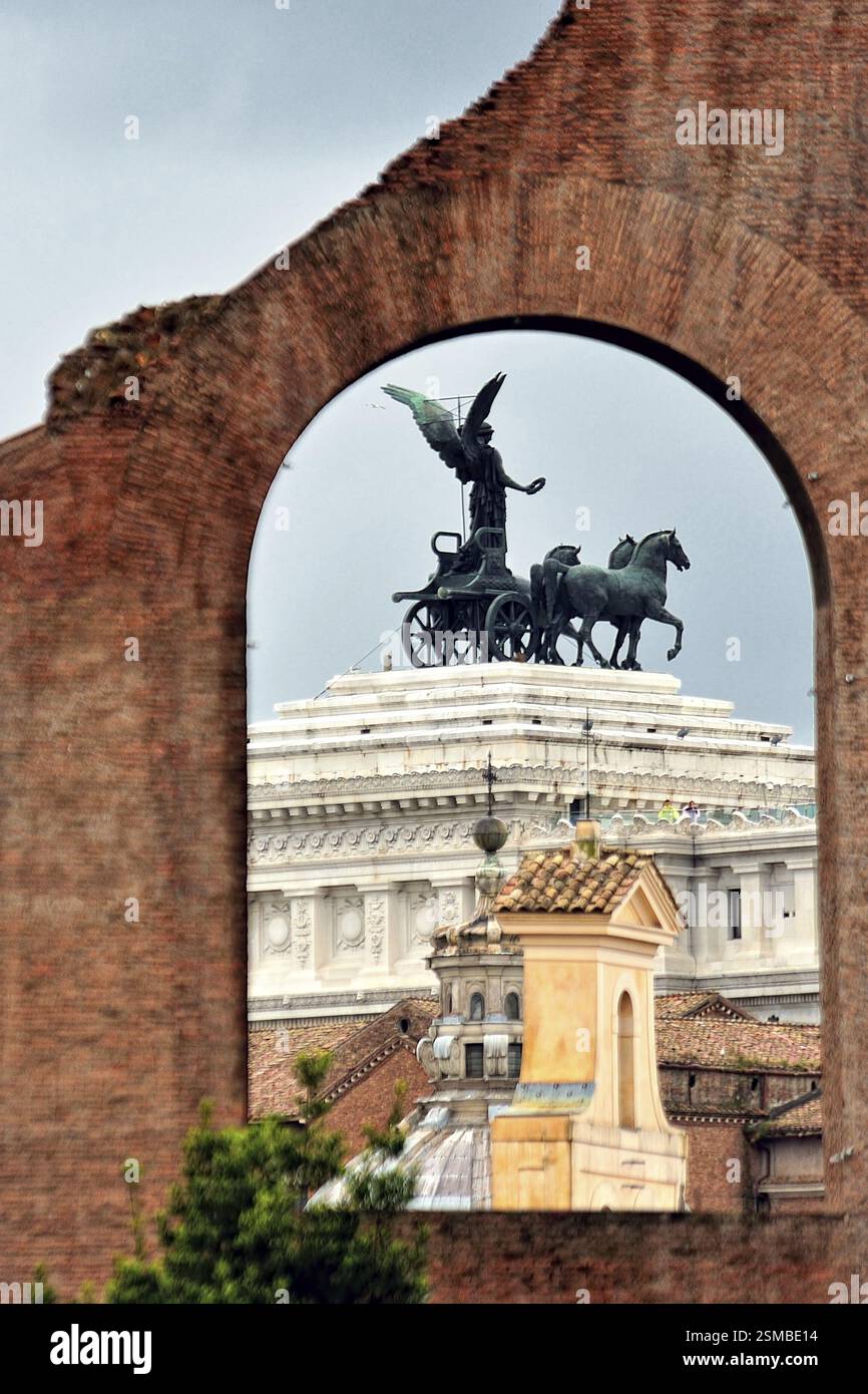 Une image de l'autel de la patrie à Rome Banque D'Images