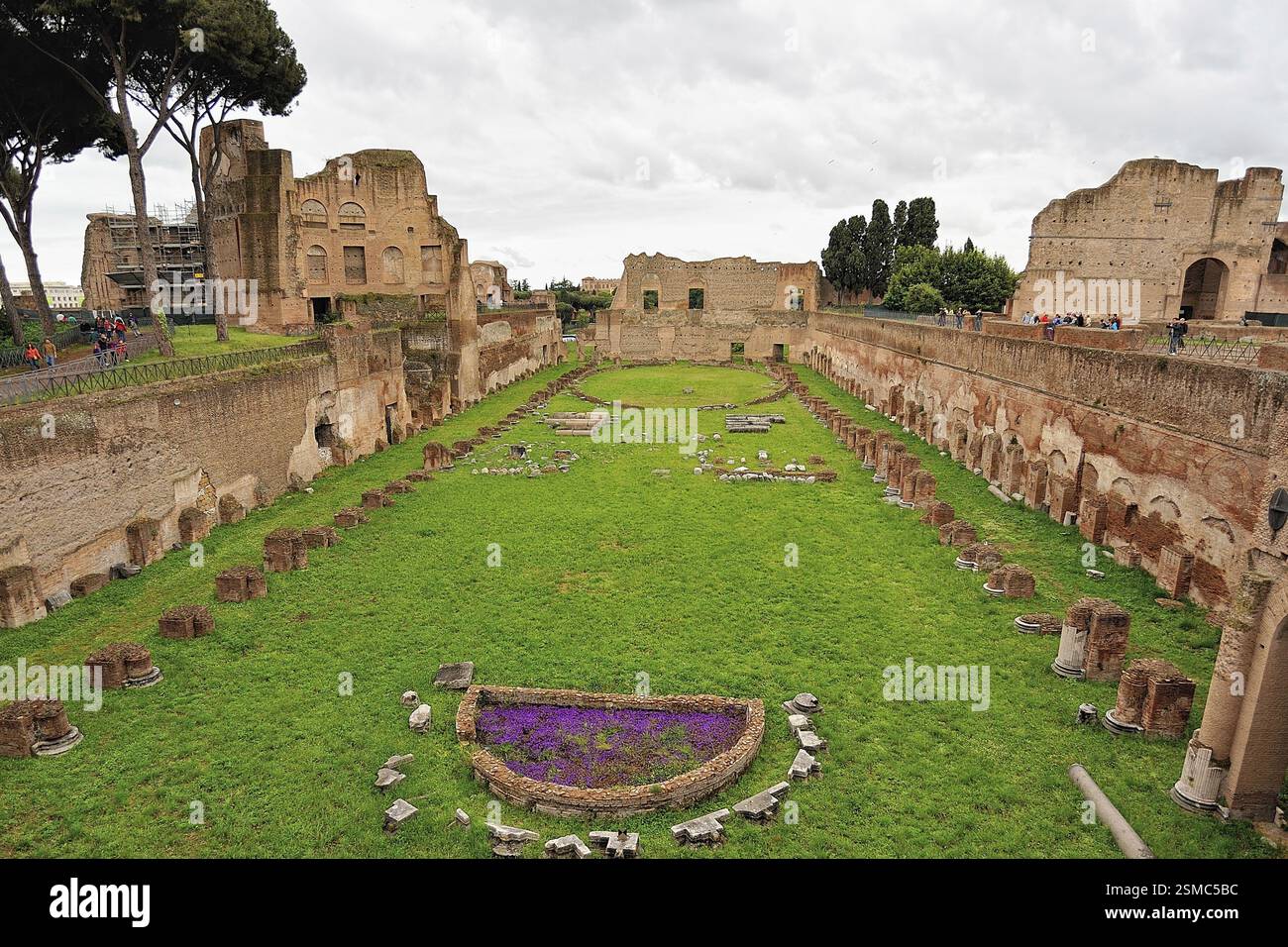 Une photo des monuments de la colline Palatine Banque D'Images