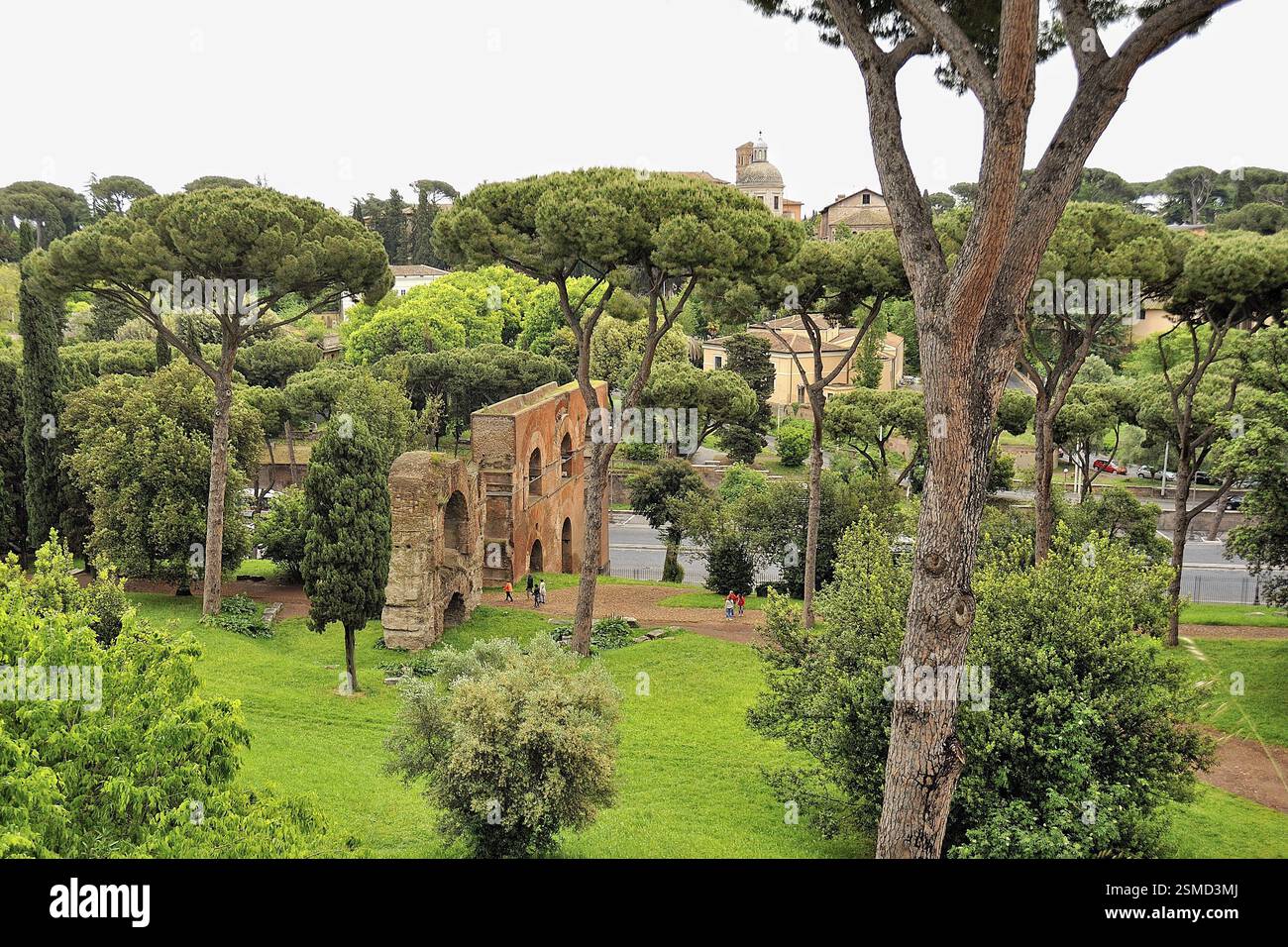 Une photo des monuments de la colline Palatine Banque D'Images